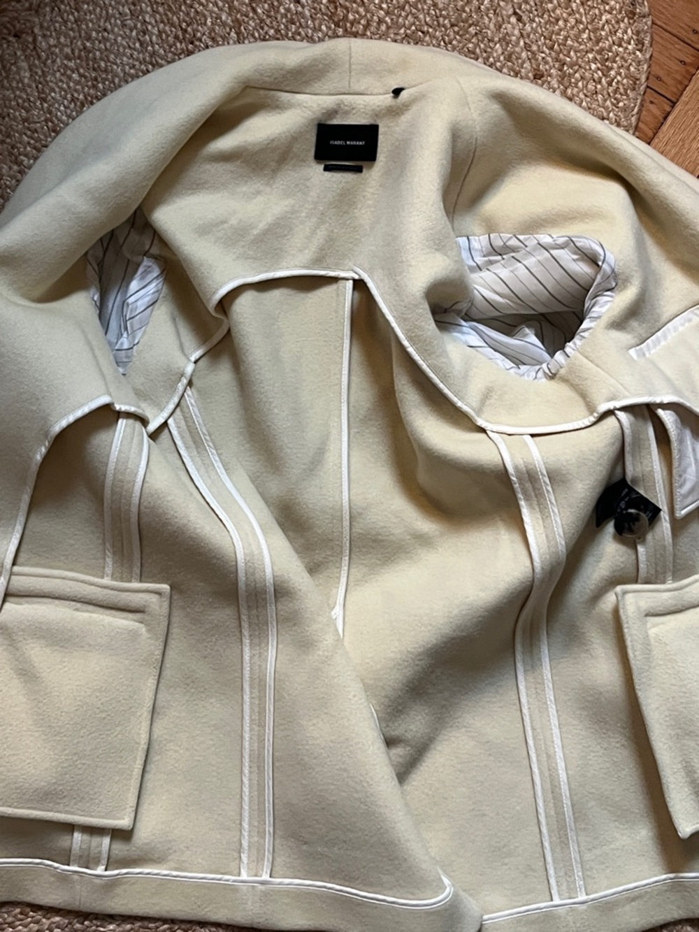 Isabel Marant Cream Shawl-Collar Blazer Jacket - Picture 6 of 13